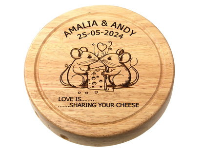 Mouse themed Personalised Cheeseboard Gift Set