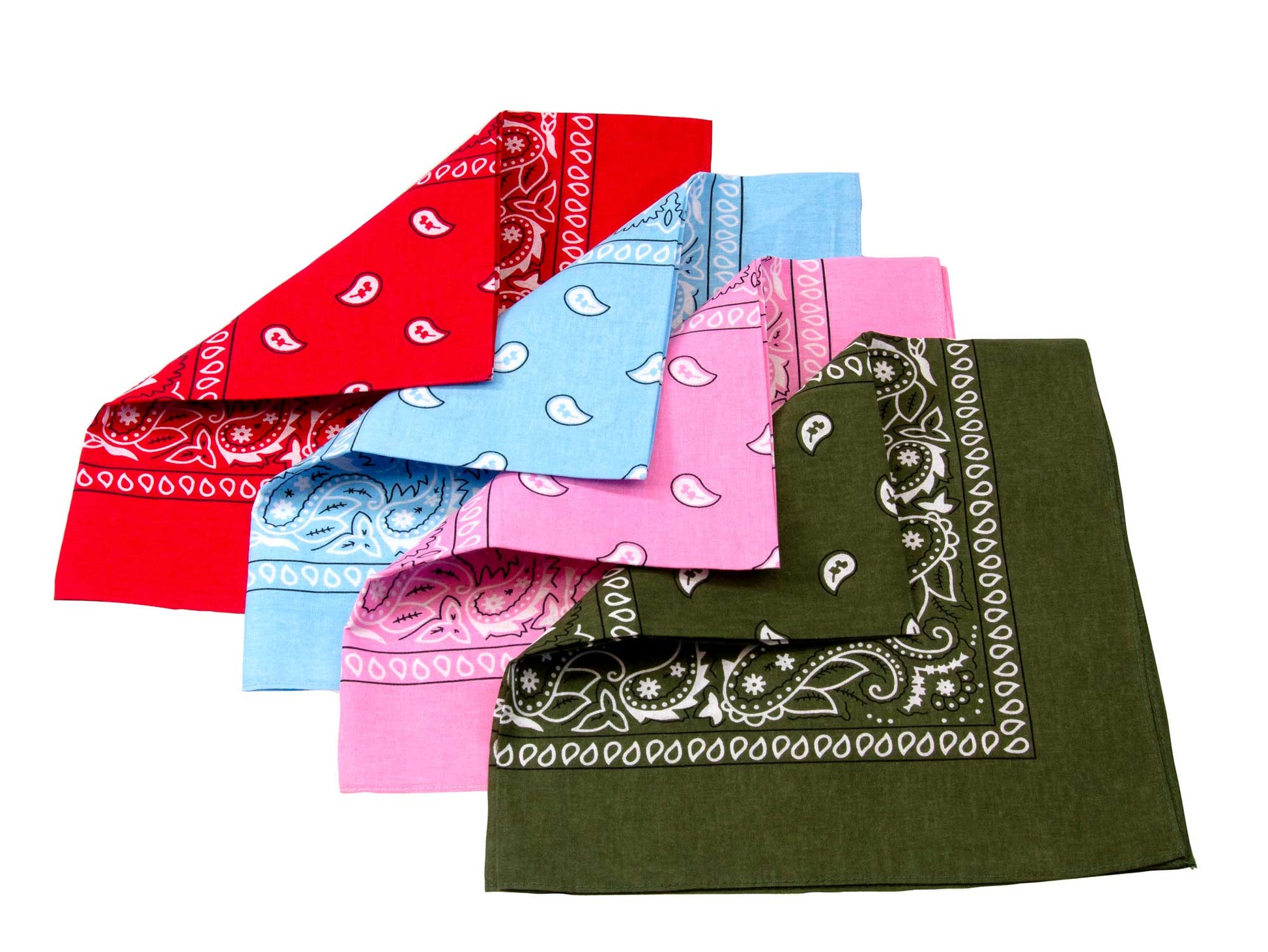 Set of 4 Paisley Pattern Giant Hankies