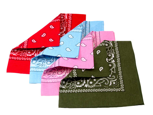 Set of 4 Paisley Pattern Giant Hankies