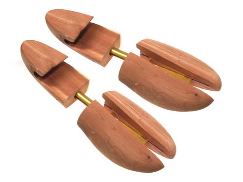 Mens Cedar Adjustable Width Split-toe Hook-Heel Shoe Trees UK Size 4-13