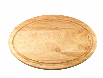 Personalised Oval rubber Wood Bread Cheese Lemon Cutting board 32x19cm