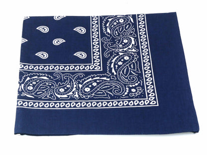 Set of 4 Extra Large 22 inch Paisley Cotton Hankies Bandana Facemask 56cm Square