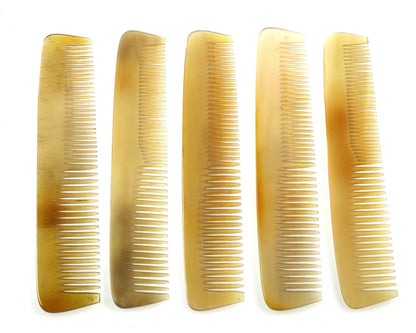 Personalised Plain Pale/Translucent real horn comb 6 inches