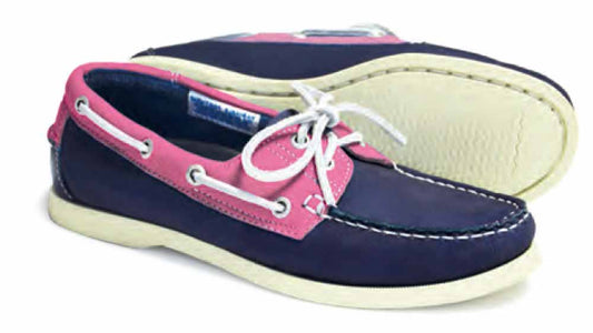 SANDUSKY Ladies Indigo Blue and Magenta Pink Deck shoes by Orca Bay