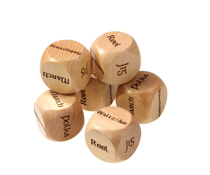 50mm Beech Wood Dice - personalised decision dice - make your own game