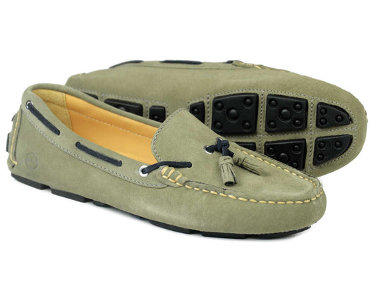 SICILY Womens Sage Suede Loafer by Orca Bay