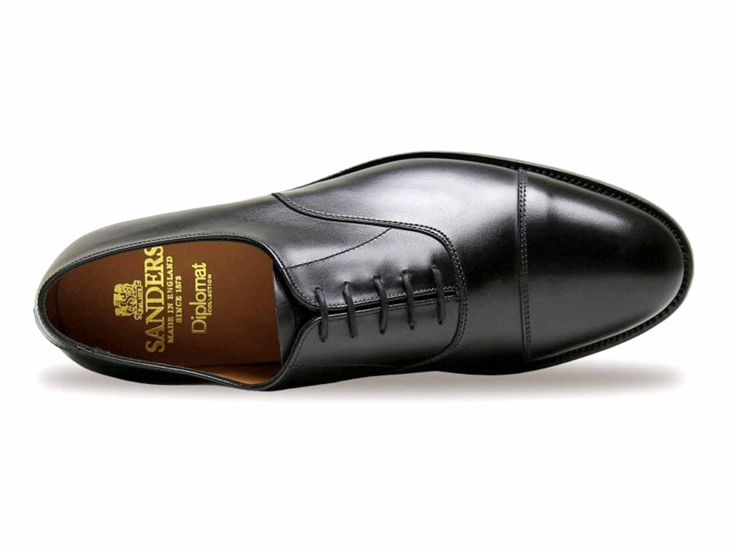 STOCKHOLM Mens Black Calf Oxford by Sanders