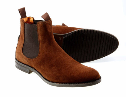 Mens Chocolate suede Chelsea Boot