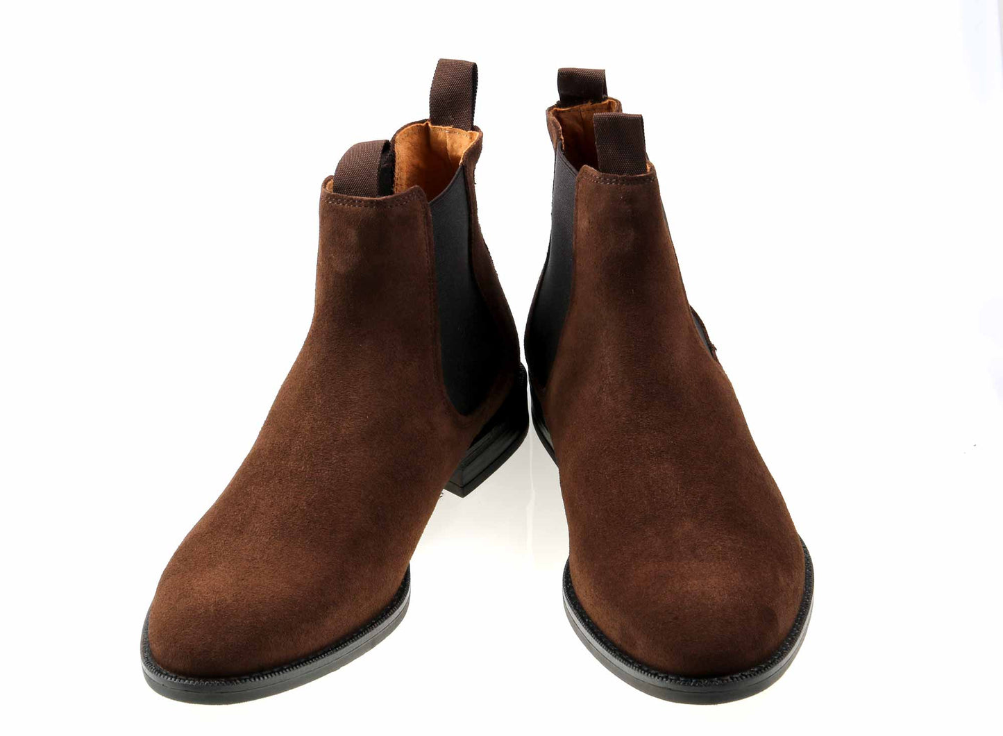 TWICKENHAM Mens Chocolate Suede Chelsea Boot with Rubber Sole