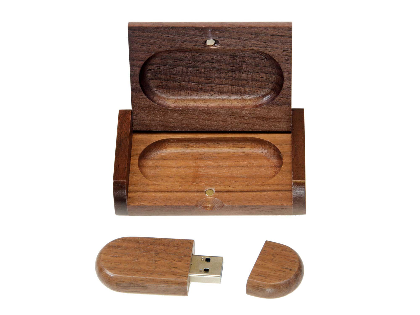 Personalised 32GB Walnut USB 3 Flash Drive in Walnut Presentation Box