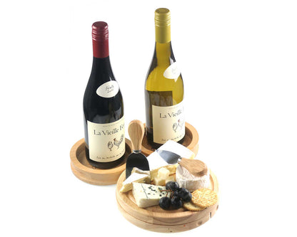 Personalised wine bottle coaster with crest