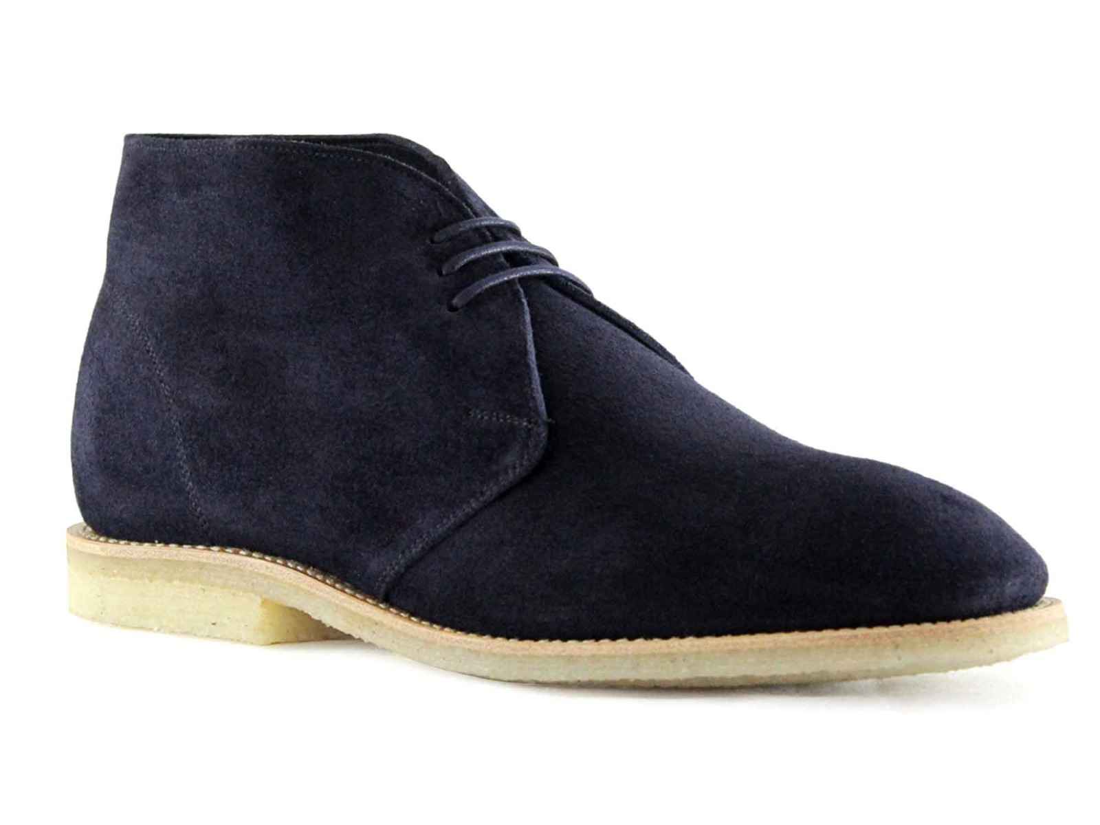 Mens blue shop leather chukka boots