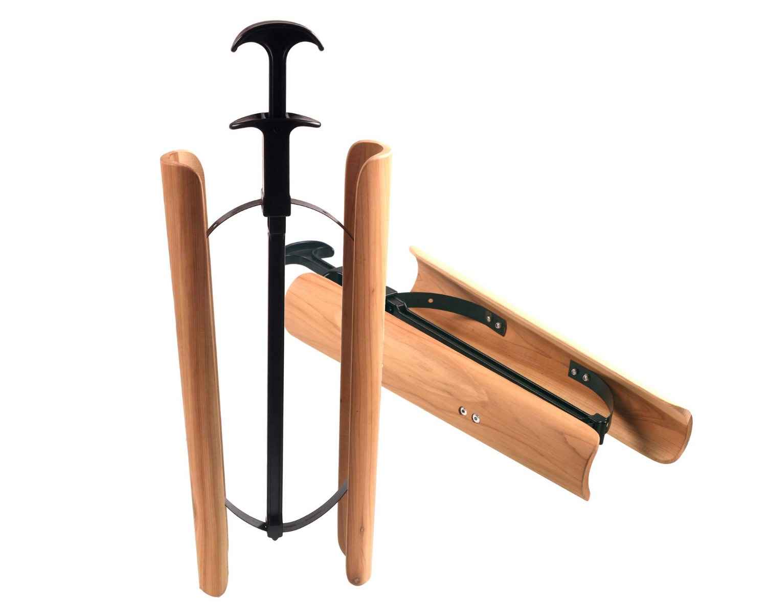 Tall boot tree and boot shapers for long boots with handle and spring